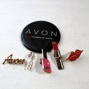 Avon Representative Jewelry Lot - Large Button + 5 Pins